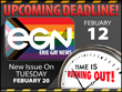 Deadline for March 2024 print edition (issue #340) of Erie Gay News is Monday, February 12, comes out Tuesday, February 20!